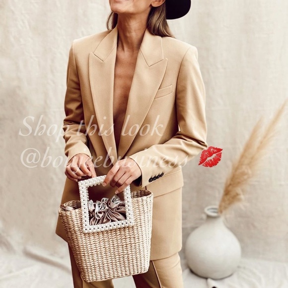ZARA BNWT Oversized Blazer + Flared Pants 2pc Coord Suit Set - Picture 2 of 9